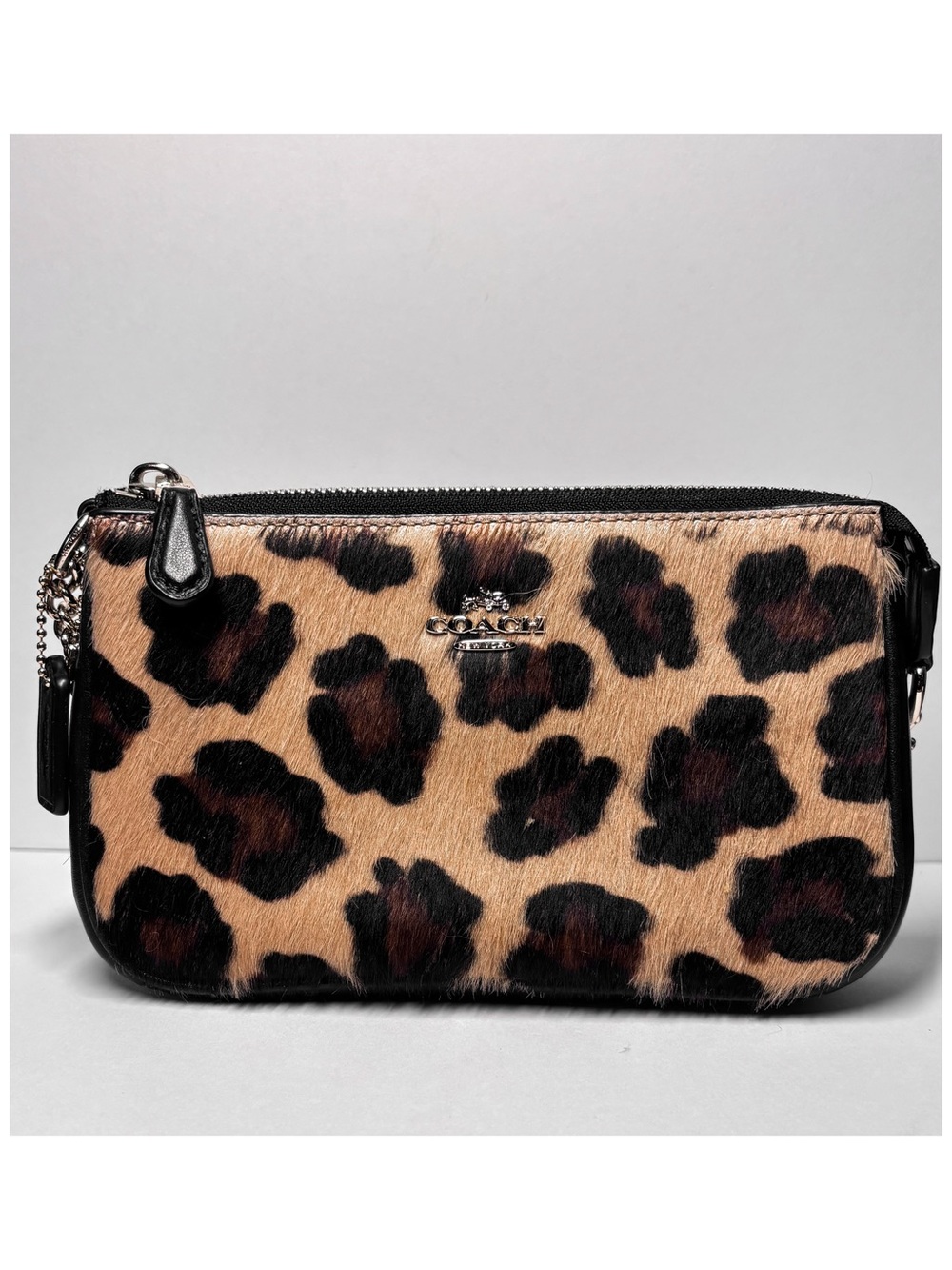 Coach Leopard Calf Hair Nolita Clutch